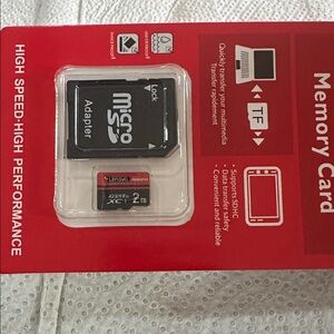 Lenovo 2TB MicroSD Card with Adapter - Black and Red